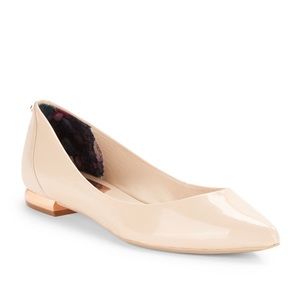 Ted Baker | Nude Satin Izlar Flat - Size 8/39